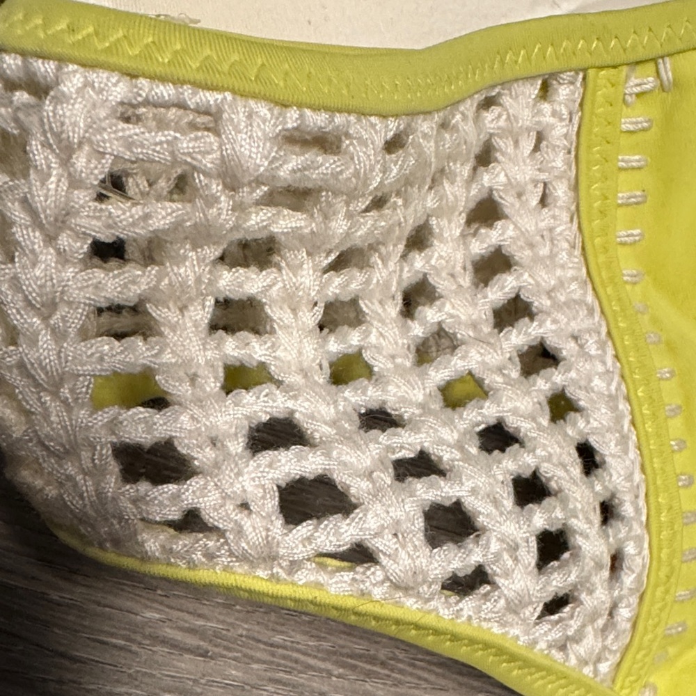 Victoria's Secret Neon Yellow Crochet Trim Bikini Set - Picture 4 of 5